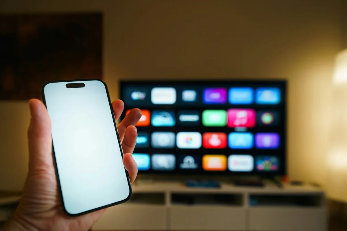 Chromecast mit Google TV Fernbedienung fuer IPTV-Streaming